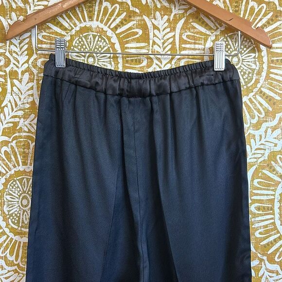 NWT Sandro Gallo Drawstring Side Stripe High Rise Wide Leg Pants FR 36 US S - Picture 13 of 14